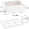 50-Pc White 6-Cupcake Boxes – Window Insert, Bakery Boxes for Muffins & Cookies